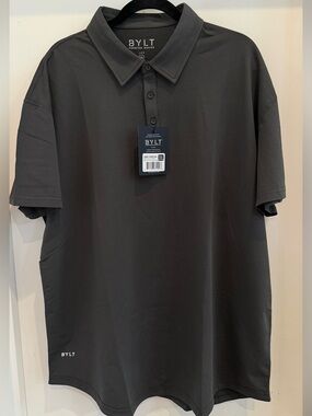 BYLT Basics Charcoal Gray Polo Shirt